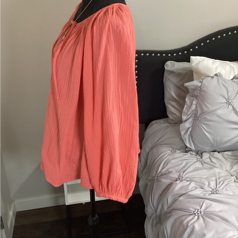EUC - Coral Gauze Blouse - Size XXL - Wore a Few Times Only!!!! - Picture 7 of 8